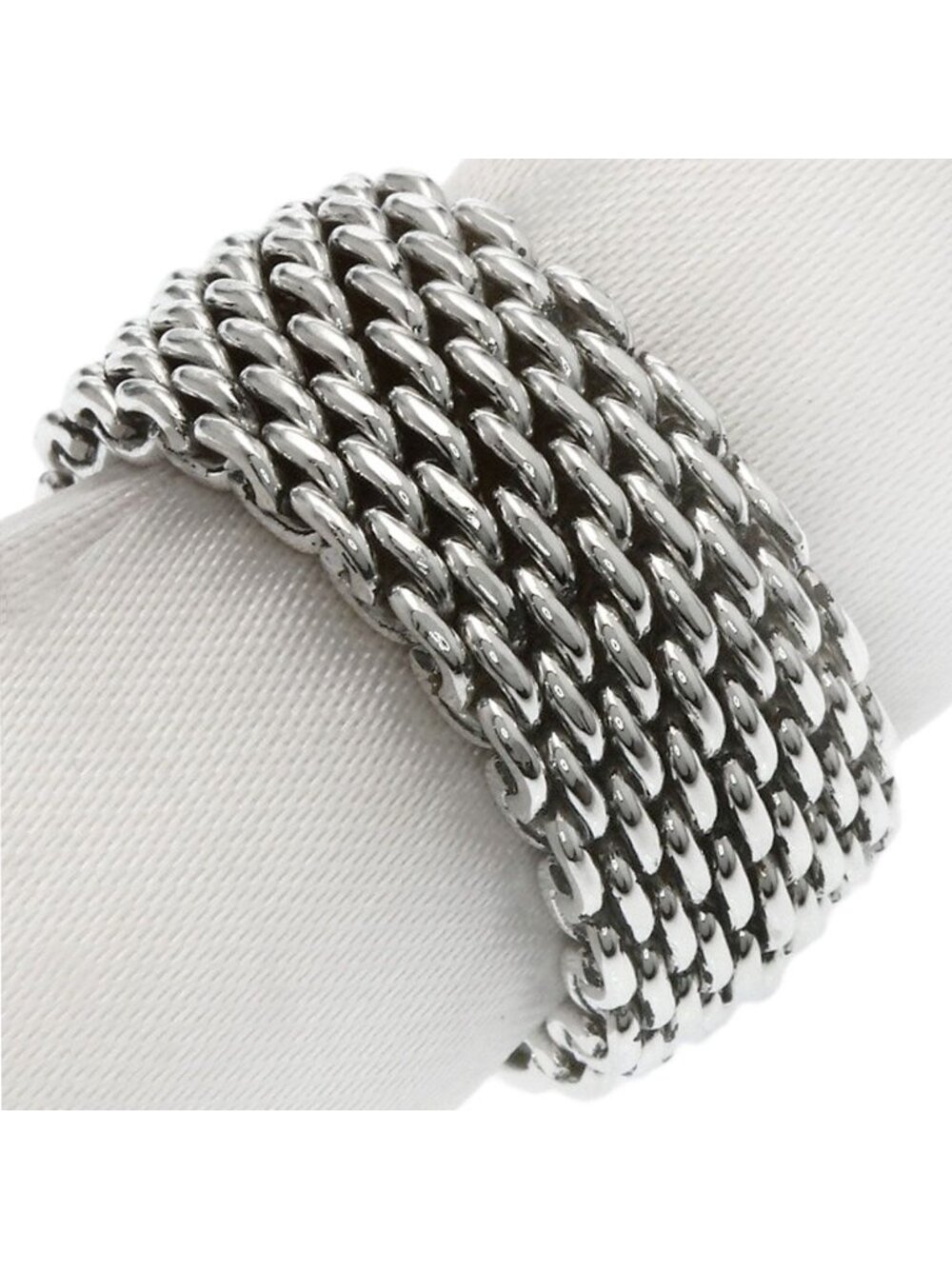 Tiffany & Co Somerset Mesh Ring Silver